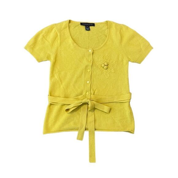 French Connection Angora & Lambswool Short Sleeve Sweater Top - Picture 1 of 13